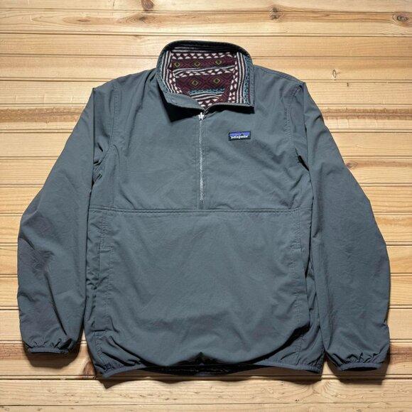 Patagonia Snap-T Glissade Reversible Geometric Fleece Pullover Jacket Mens Small - Picture 7 of 13